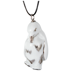 Pendant "Platinum" Full relief Penguin, 4,7 x 2,1 cm