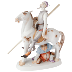 Group of "Don Quixote and Sancho Pansa", H 38 cm
