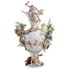 Elements vase Fire and War, Painted, H 67 cm