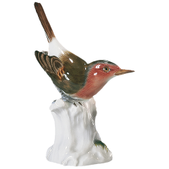 Bird, Vintage, coloured, H 12 cm