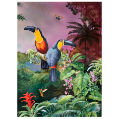 Wall Painting Amazon, Toucans, lim., 75 x 55 cm