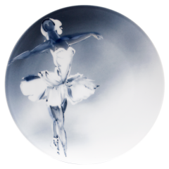 Wall-plate: "Ballet Study III", Shape "Glatte Form", Ø 31 cm