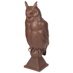 Eagle Owl, Brand in Gold, H 69 cm
