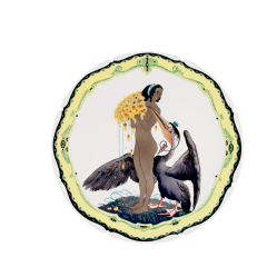 Wall plate, Lady with pelican, lim. 25, 45 cm