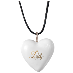 Pendant "Heart size L" with monogram (2 letters) in Gold, 2,4 x 2,1 cm