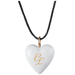 Pendant "Heart size M" with monogram (2 letters) in Gold, 2,2 x 1,7 cm