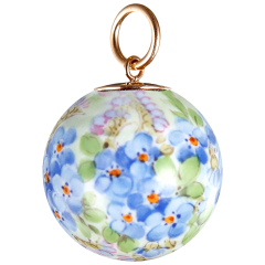 Pendant "Boule" Forget-me-not, Ø 2,1 cm