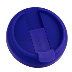 Plastic lid for coffee to go mug, cornflower-blue