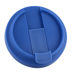 Plastic lid for coffee to go mug, dove-blue