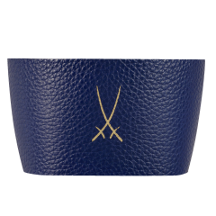 Cuff for coffee to go mug small, Trademark in gold, black-blue (8864)