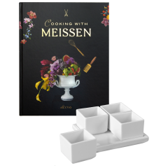 Cookbook set, 6-pcs, Cookbook, "Cooking with MEISSEN", Dip bowls set, MEISSEN® Cosmopolitan