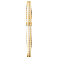 MEISSEN® Porcelain Mascara Fountain Pen, Geometric gold, H 13 cm