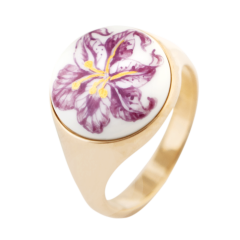 Signet Ring, Lilly, 925 silver rose plated
