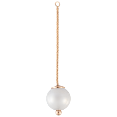 Pendant Pearl Collection Pure White, 750 rose gold, 1 porcelain pearl 12mm