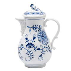 Coffee Pot, Shape "New Cutout", Blue Onion, white rim, V 1,2 l