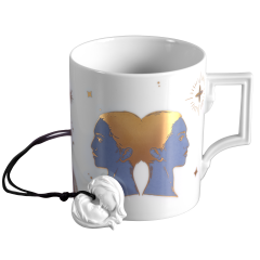Jewellery-Set Sternzeichen "Gemini", 2-pcs., Pendant & Mug