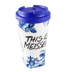 Coffee to go mug with plastic lid, Shape "nova", monkey and sloth, V 0,35 l
