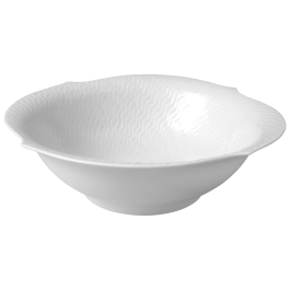 Bowl, medium, Shape "Waves Relief", white, ø 21,5 cm