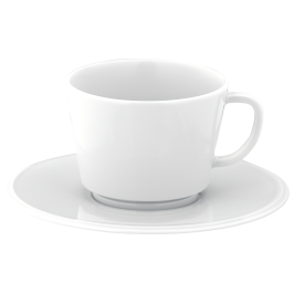 Coffee cup & saucer, Shape "Vitruv", white, V 0,15 l