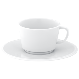 Cappuccino cup & saucer, Shape "Vitruv", white, V 0,2 l