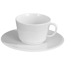 Coffee cup & saucer, Shape "Vitruv Graphic", white, V 0,15 l