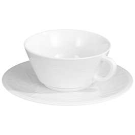 Tea cup & saucer, Shape "Vitruv Graphic", white, V 0,2 l