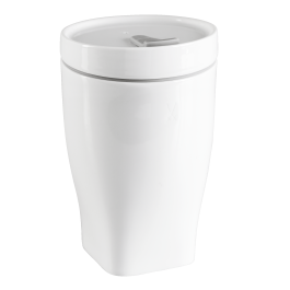 Coffee to go mug with porcelain lid, small, Shape "nova", white, V 0,35 l