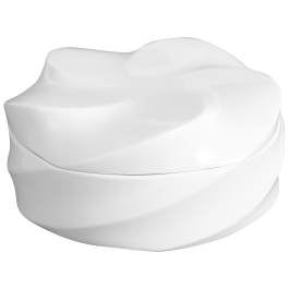 Box, "Twist", white, Ø 16,5 cm