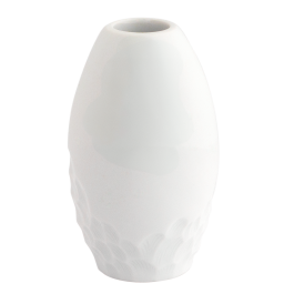 Candle stick, medium, hand axe series, white, H 11 cm