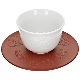 Tea bowl & saucer, white, V 0,05 l