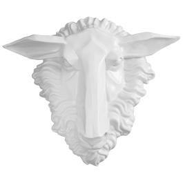 Mask sheep, white, 31 x 26 cm