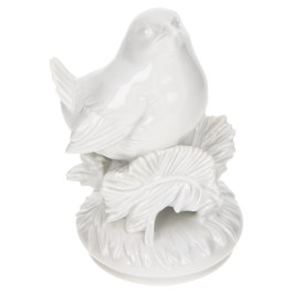 Bird, white, H 11 cm