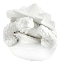 Turtle, big, white, H 24 cm