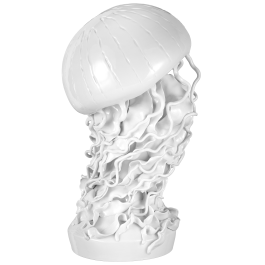 Jellyfish, round had, white, H 34 cm