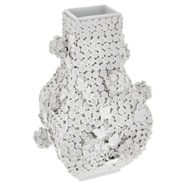 Vase, white, H 25 cm