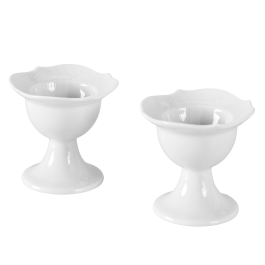 Egg Cup-Set, 2-pcs., Shape "Waves Relief"