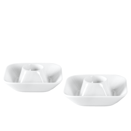 Egg cup set, Shape "nova", white