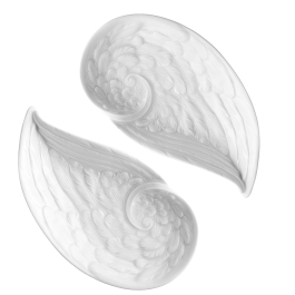 Set of wing shaped dishes, 2-pcs, white