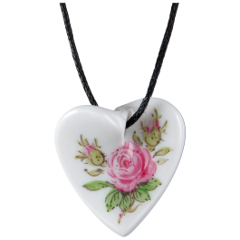 Pendant "Curved heart", Rose, 2,5 x 2,5 cm