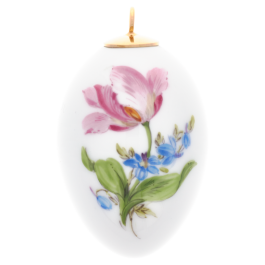 Easter egg, Vintage Flower Painting 2, Tulip, H 5 cm