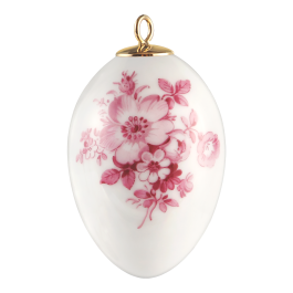 Easter egg, Vintage flower bouquet, wild rose, purple, H 5 cm
