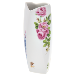 Vase, Meissen rose,gold decoration, H 19 cm