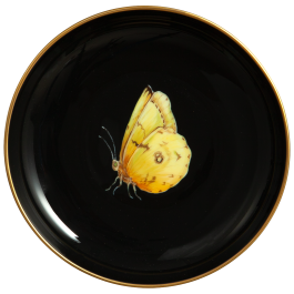 Dish with hanger, Golden Eight on black background, Ø 13 cm