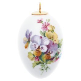 Easter egg, Pansies, H 5 cm