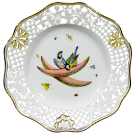 Wall plate, Exotic birds with melon, early style, Limited Masterpieces, Ø 25 cm