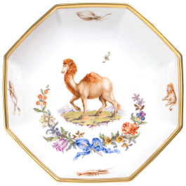 Bowl, small, Octagonal "Exotic Animals", ø 19 cm