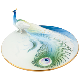 Dish Peacock Splendour, lim. 50, H 10 cm