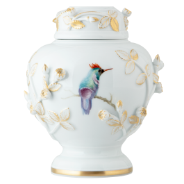 Box with "Hummingbirds in Flowering Shrubs", lim. 50, H 13,5 cm