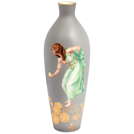 Vase, Lady playing ball, Lim. 25, H 38,5 cm
