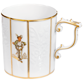 Gotzkowsky relief-design coffee mug with "Farbarino and La Cantatrice", V 0,25 l